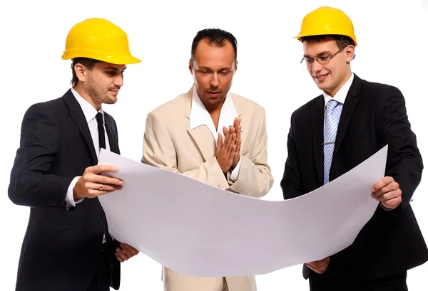 Equipe de construção em reunião de negócios — Fotografia de Stock