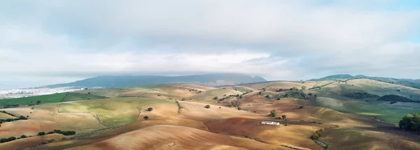 Foto Horizontal Aérea Campos Agrícolas Sevilla Andalucía España —  Fotos de Stock