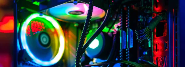 Top Systemeinheit Für Gaming Computer Aus Nächster Nähe Inneren Des — Stockfoto