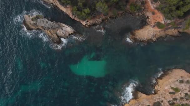 Панорама Природи Мальорки Мальовничий Пейзаж Протягом Дня Повітряний Вид Мальовничий — стокове відео