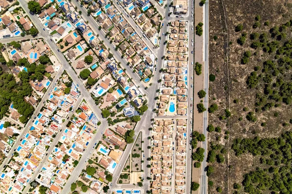 Vista Del Distrito Residencial Pinar Campoverde Desde Arriba Drone Punto — Foto de Stock