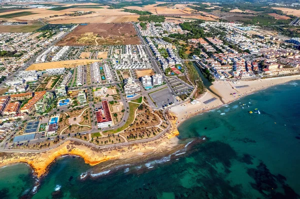 Point Vue Drone Playa Mil Palmeras Photographie Aérienne Plage Sable — Photo