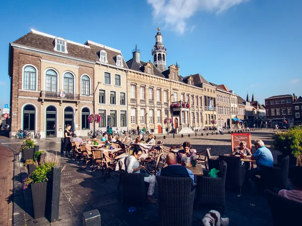 Dagweergave van marktplein — Stockfoto