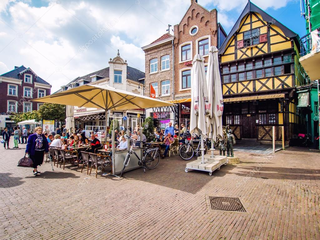 Day view of market square of Sittard