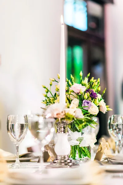 Decoração de mesa de casamento — Fotografia de Stock