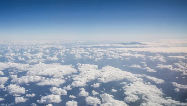 泰德火山，从飞机窗口鸟瞰图 — 图库照片