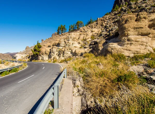 Cesta do sopky Teide na Tenerife, Kanárské ostrovy. Španělsko — Stock fotografie