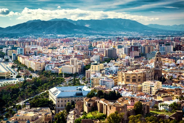 Malaga stadtbild. Andalusien, Spanien — Stockfoto