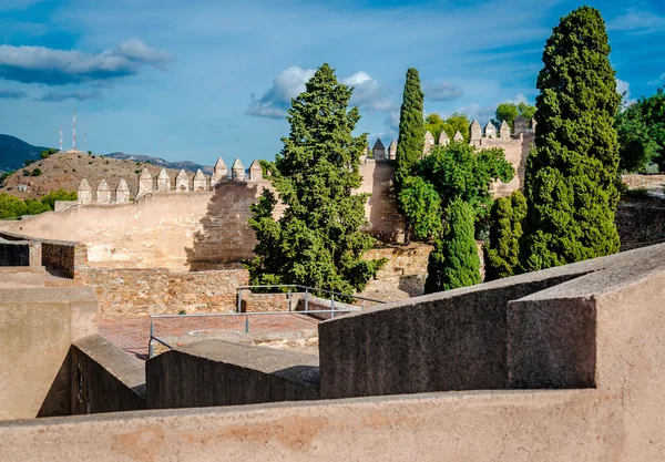 Fortaleza de Gibralfaro (Alcazaba de Málaga). Cidade de Málaga. Espanha — Fotografia de Stock