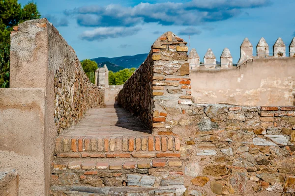 Gibralfaro fästning (Alcazaba de Malaga). Malaga stad. Spanien — Stockfoto