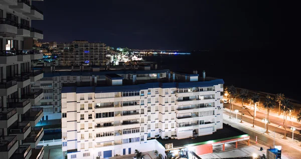 Vista noturna de uma Benalmadena. Málaga, Espanha — Fotografia de Stock