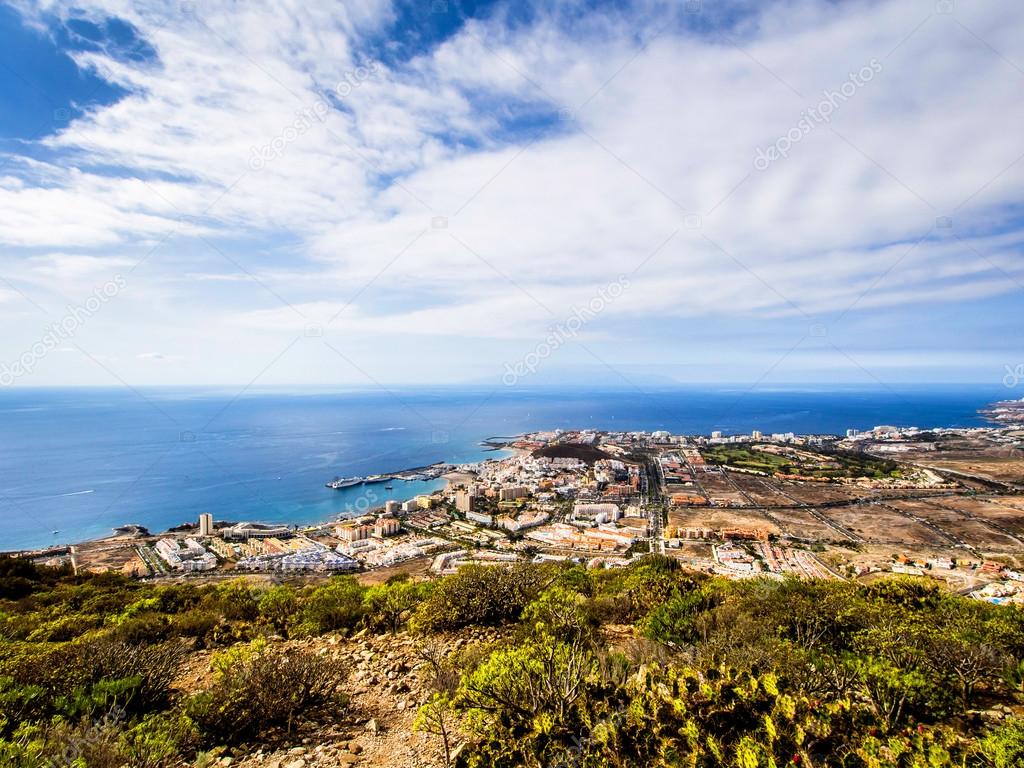 Los Cristianos and Las Americas, view from Guaza mountain