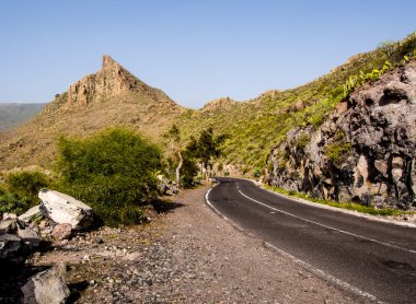 Tenerife kayalık manzara. Kanarya Adaları. İspanya