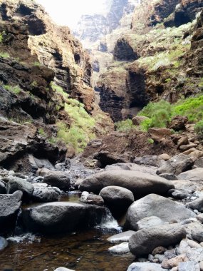 Tenerife pitoresk kayalık peyzaj