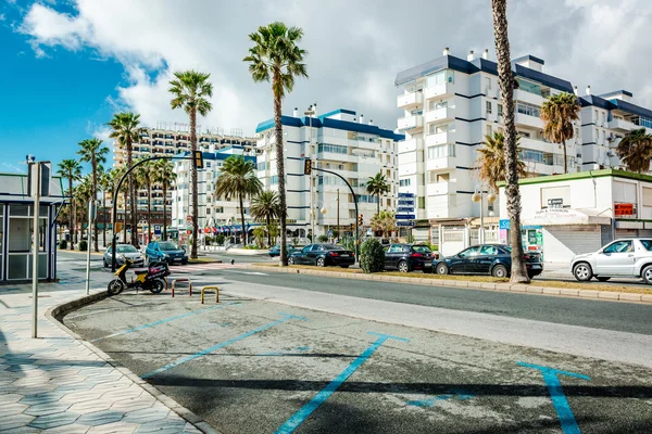 Dagsvy i Benalmadena street — Stockfoto