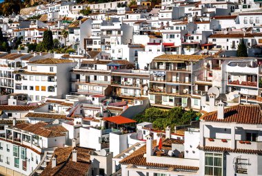 Mijas küçük beyaz köy çok etkileyici. Costa del Sol, Andalusia