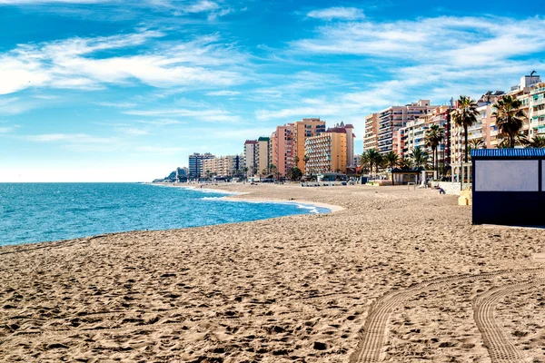 Παραλία Fuengirola. Costa del Παρασκευή διαλύματος Μάλαγα, Ανδαλουσία. Ισπανία — Φωτογραφία Αρχείου