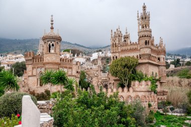 Exterior of Colomares Castle. Benalmadena town, Spain