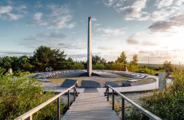 Sundial. Curonian Spit. Lithuania. clipart
