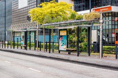 Eindhoven yeşil otobüs durağı