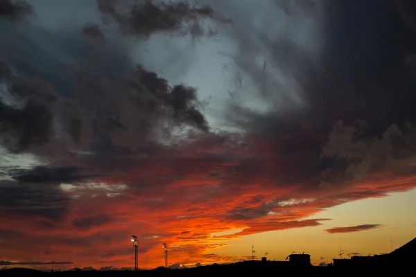 Beau coucher de soleil canarien. Tenerife, îles Canaries. Espagne — Photo