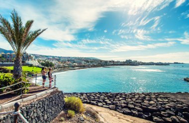 Costa Adeje Fanabe Beach'te. Tenerife.