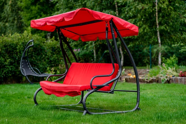 Garden swing outdoors — Stock Photo, Image