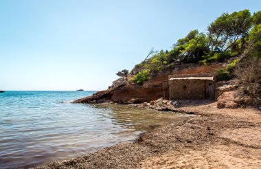 Çıplaklar plajı. Ibiza. Balearic Islands, İspanya