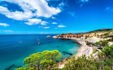 Cala d'Hort beach of Ibiza clipart