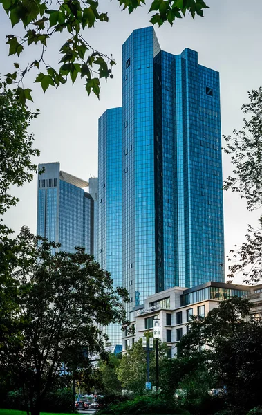 Moderne hochhäuser in frankfurt am main, deutschland — Stockfoto