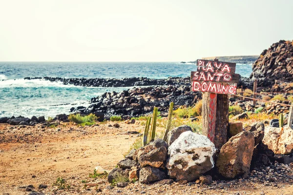 Santo Domingo plaj. Tenerife, Kanarya Adaları. İspanya — Stok fotoğraf