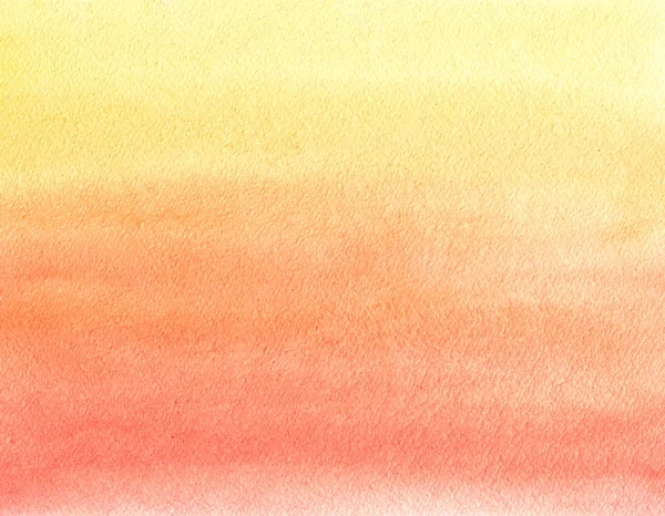 Aquarellmalerei. gelber, oranger und roter Farbverlauf — Stockfoto