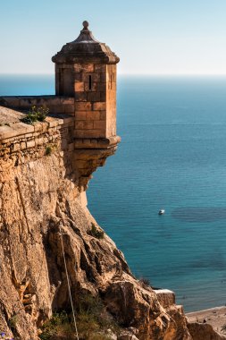 Castle, Santa Barbara'da Alicante şehir. İspanya
