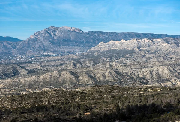 Bergskedja i Alicante. Costa Blanca, Valencia. Spanien — Stockfoto