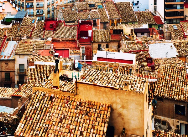 Jijona (Xixona) střechy. Španělsko — Stock fotografie