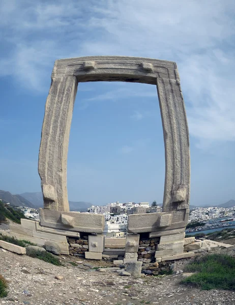 Portara in Naxos eiland, Griekenland — Stockfoto