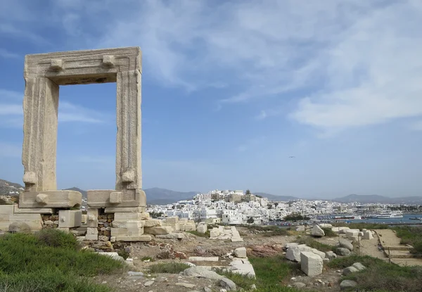 Antica Portara nell'isola di Naxos, Grecia — Foto Stock