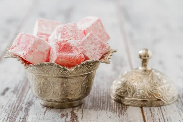 Rose smaksatt Turkish Delight — Stockfoto