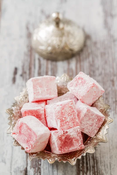 Rose smaksatt Turkish Delight — Stockfoto