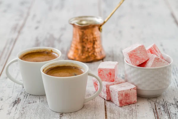 Kalkhaltig kaffepanna — Stockfoto