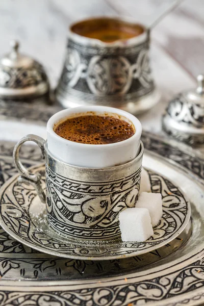 Traditionele Turkse koffie Stockafbeelding