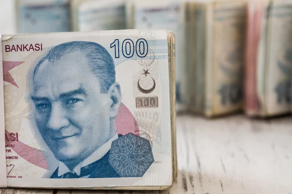 Haufen türkischer Lira — Stockfoto