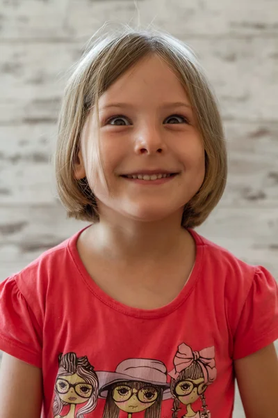 Little Girl with Funny Face — Stock Photo, Image