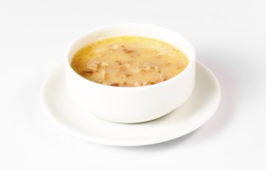 Lamb'in ayak çorba, beyaz bir kase içinde geleneksel Türk çorbası