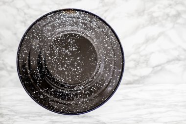 Ters bir boş Vintage emaye plaka 