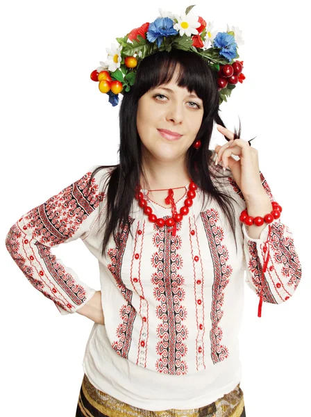 Ukrajinská koketní žena — Stock fotografie
