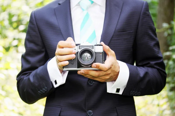 Cámara fotográfica antigua — Foto de Stock