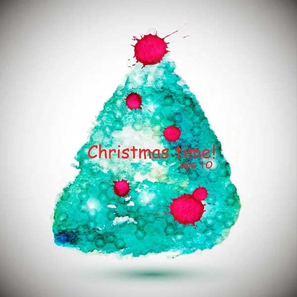 Turquoise kerstboom — Stockvector