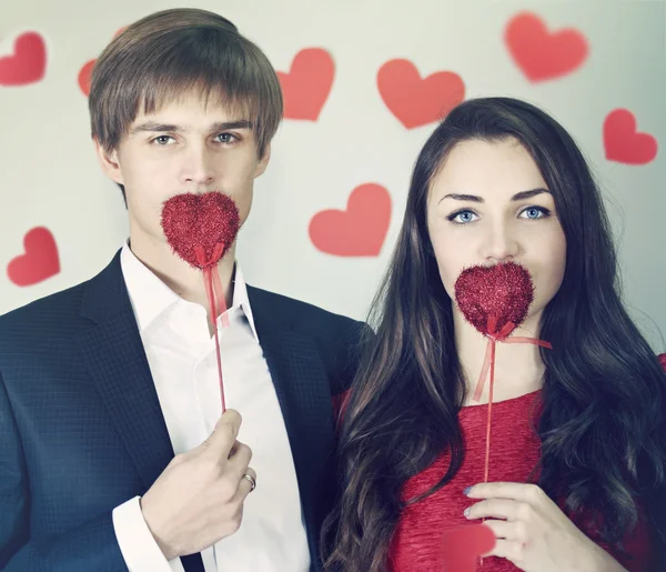 Corazón en un palo, vendimia — Foto de Stock