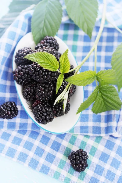 Gesunde Ernährung, Brombeeren, Draufsicht — Stockfoto